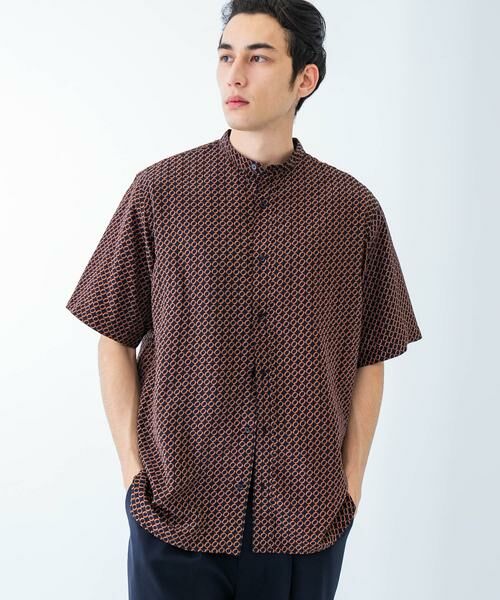 URBAN RESEARCH / アーバンリサーチ シャツ・ブラウス | PRINT BAND COLLAR SHIRTS | 詳細1