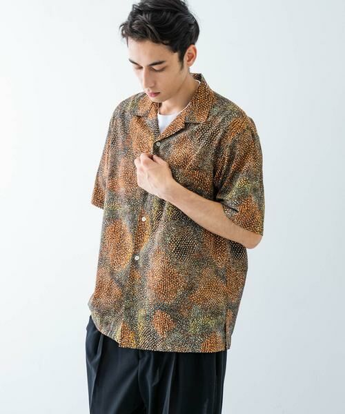 URBAN RESEARCH/アーバンリサーチ LONGCHAMP PRINT SHIRTS オレンジ系その他 M URBAN RESEARCH/アーバンリサーチ LONGCHAMP PRINT SHIRTS オレンジ系その他 M