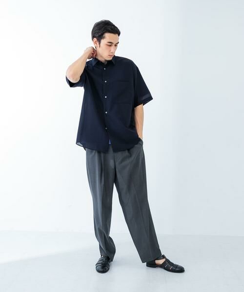 URBAN RESEARCH / アーバンリサーチ シャツ・ブラウス | ウォッシャブルウールサイロフィルショートスリーブシャツ | 詳細4