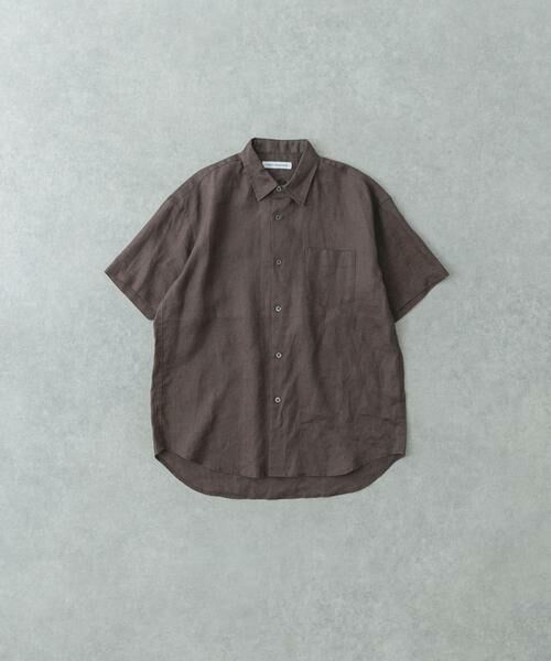 URBAN RESEARCH/アーバンリサーチ LINEN SHORT-SLEEVE SHIRTS ブラウン S