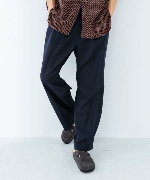 URBAN RESEARCH/アーバンリサーチ ウォッシャブルウールサイロフィルスラックス ネイビー L