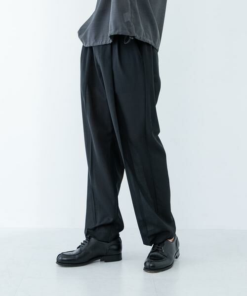 URBAN RESEARCH/アーバンリサーチ ウォッシャブルウールサイロフィルスラックス ブラック M