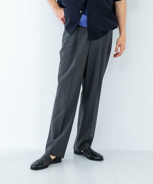 URBAN RESEARCH/アーバンリサーチ ウォッシャブルウールサイロフィルスラックス チャコールグレー L