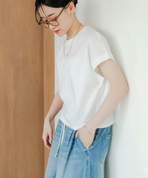 URBAN RESEARCH / アーバンリサーチ Tシャツ | スーピマコットンフレンチスリーブカットソー | 詳細14