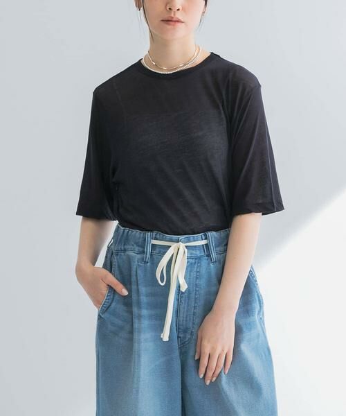 URBAN RESEARCH/アーバンリサーチ new basic ドライツイストシアーTシャツ ネイビー FREE URBAN RESEARCH/アーバンリサーチ new basic ドライツイストシアーTシャツ ネイビー FREE