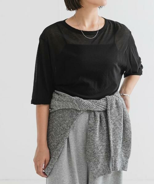 URBAN RESEARCH/アーバンリサーチ new basic ドライツイストシアーTシャツ ブラック FREE