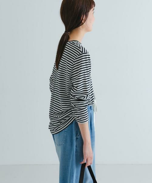 URBAN RESEARCH / アーバンリサーチ Tシャツ | テンセルコットンボーダーカットソー | 詳細3