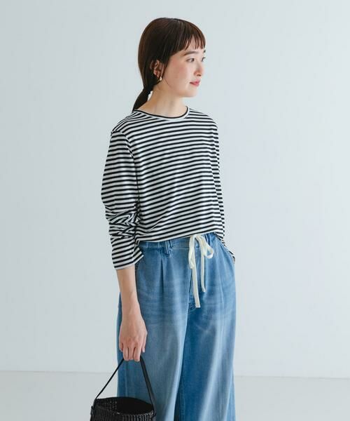 URBAN RESEARCH / アーバンリサーチ Tシャツ | テンセルコットンボーダーカットソー | 詳細4