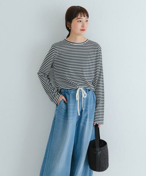 URBAN RESEARCH / アーバンリサーチ Tシャツ | テンセルコットンボーダーカットソー | 詳細5