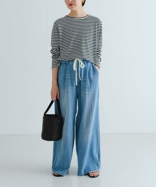 URBAN RESEARCH / アーバンリサーチ Tシャツ | テンセルコットンボーダーカットソー | 詳細6