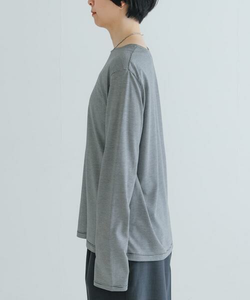 URBAN RESEARCH / アーバンリサーチ Tシャツ | テンセルコットンボーダーカットソー | 詳細22