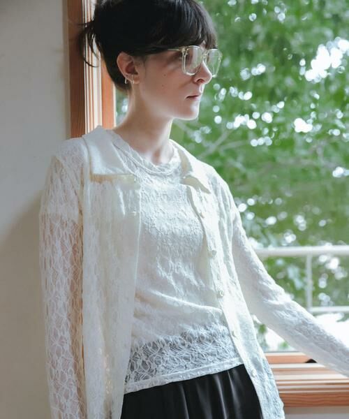 URBAN RESEARCH / アーバンリサーチ Tシャツ | ストレッチレースTシャツ | 詳細1