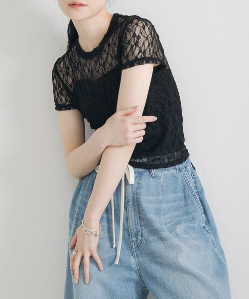 URBAN RESEARCH / アーバンリサーチ Tシャツ | ストレッチレースTシャツ | 詳細10