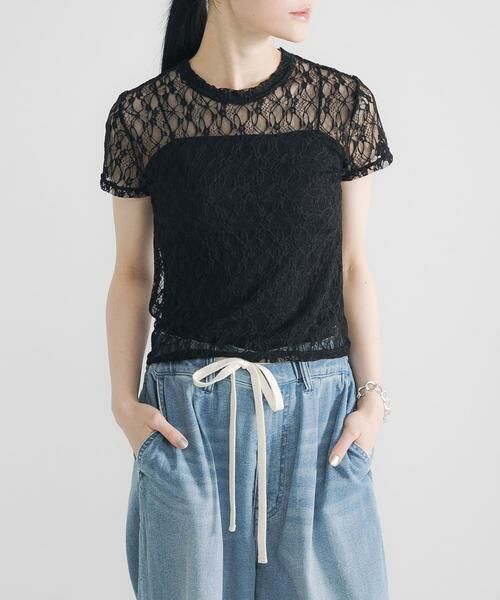 URBAN RESEARCH / アーバンリサーチ Tシャツ | ストレッチレースTシャツ | 詳細11