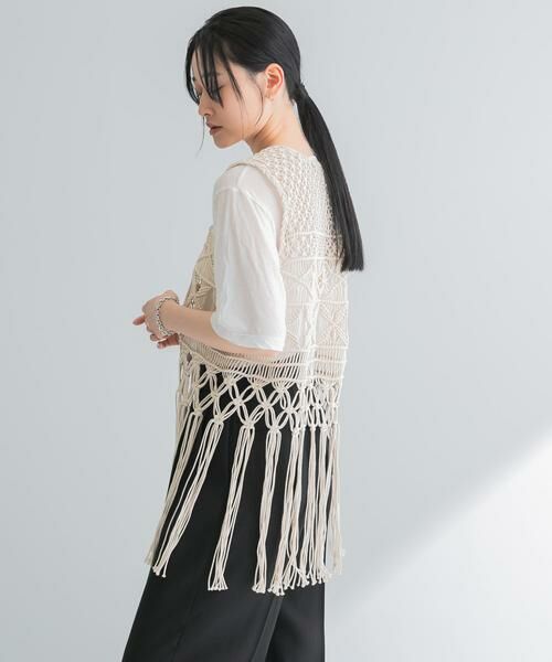 URBAN RESEARCH / アーバンリサーチ ベスト | マクラメ編みハンドニットベスト | 詳細2