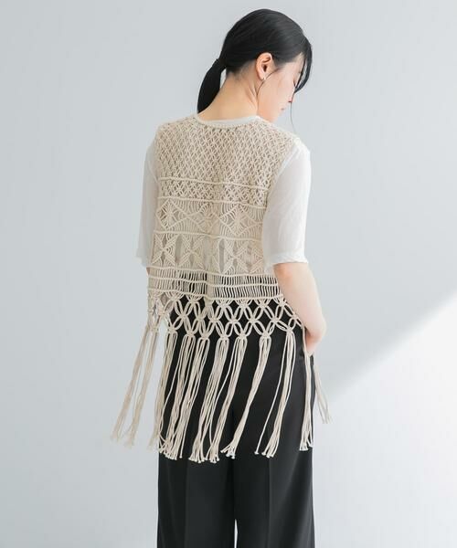 URBAN RESEARCH / アーバンリサーチ ベスト | マクラメ編みハンドニットベスト | 詳細3