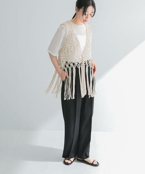 URBAN RESEARCH / アーバンリサーチ ベスト | マクラメ編みハンドニットベスト | 詳細4