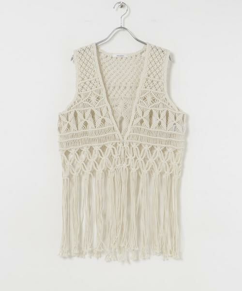 URBAN RESEARCH / アーバンリサーチ ベスト | マクラメ編みハンドニットベスト | 詳細8