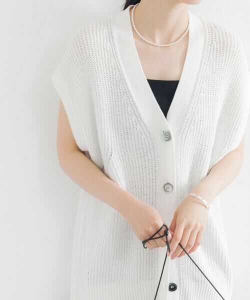 URBAN RESEARCH / アーバンリサーチ ベスト | ペーパーヤーンチュニックニットベスト | 詳細1