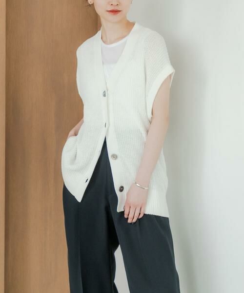 URBAN RESEARCH / アーバンリサーチ ベスト | ペーパーヤーンチュニックニットベスト | 詳細5