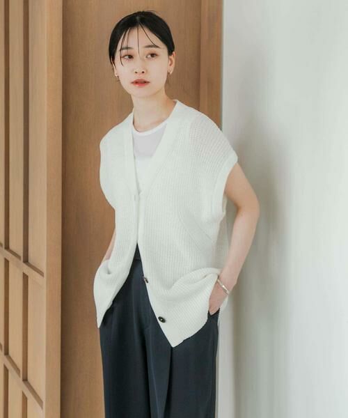 URBAN RESEARCH / アーバンリサーチ ベスト | ペーパーヤーンチュニックニットベスト | 詳細6
