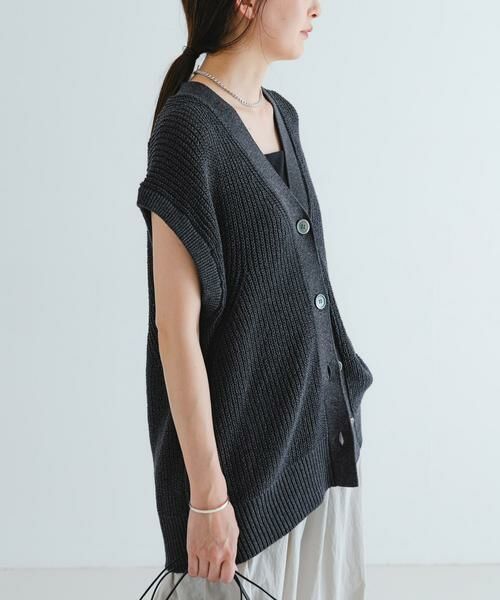 URBAN RESEARCH / アーバンリサーチ ベスト | ペーパーヤーンチュニックニットベスト | 詳細10