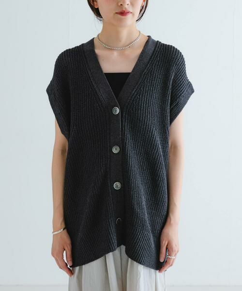 URBAN RESEARCH / アーバンリサーチ ベスト | ペーパーヤーンチュニックニットベスト | 詳細17