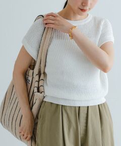 URBAN RESEARCH / アーバンリサーチ ベスト | ペーパーヤーンフレンチスリーブニット