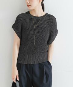 URBAN RESEARCH / アーバンリサーチ ベスト | ペーパーヤーンフレンチスリーブニット