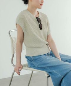 URBAN RESEARCH / アーバンリサーチ ベスト | ペーパーヤーンフレンチスリーブニット