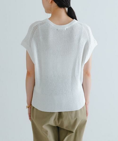 URBAN RESEARCH / アーバンリサーチ ベスト | ペーパーヤーンフレンチスリーブニット | 詳細10