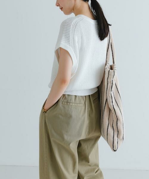 URBAN RESEARCH / アーバンリサーチ ベスト | ペーパーヤーンフレンチスリーブニット | 詳細2