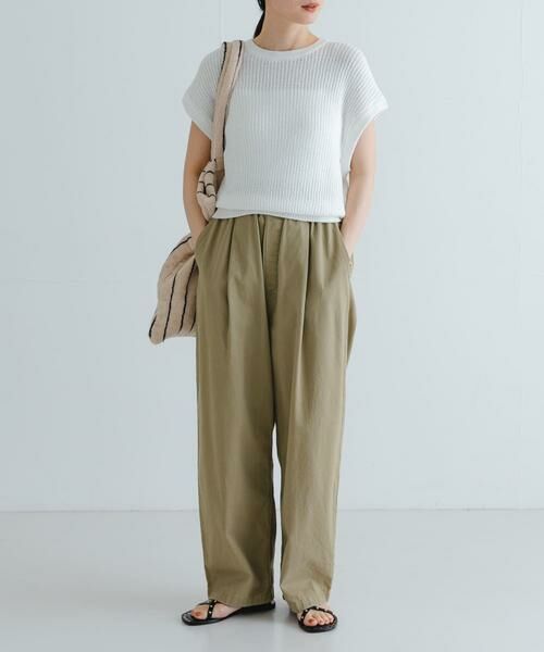 URBAN RESEARCH / アーバンリサーチ ベスト | ペーパーヤーンフレンチスリーブニット | 詳細5