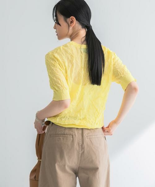 URBAN RESEARCH / アーバンリサーチ ニット・セーター | new basic　リネン混ワッシャーハーフスリーブニット | 詳細3