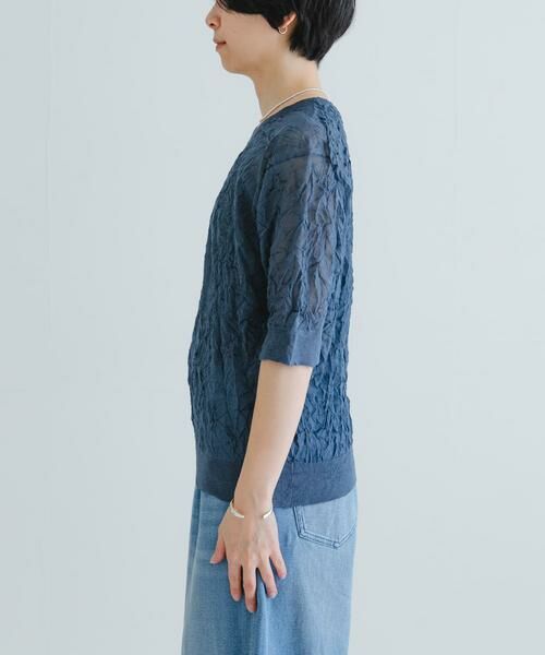 URBAN RESEARCH / アーバンリサーチ ニット・セーター | new basic　リネン混ワッシャーハーフスリーブニット | 詳細20