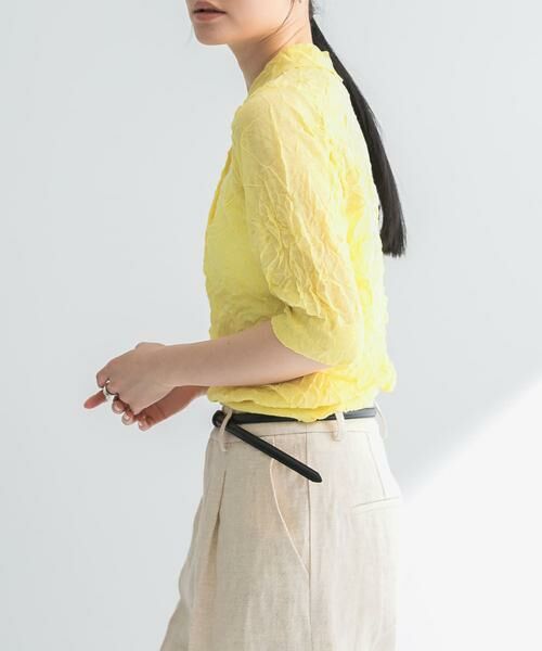 URBAN RESEARCH / アーバンリサーチ ニット・セーター | new basic　リネン混ワッシャーシャツカラーニット | 詳細1