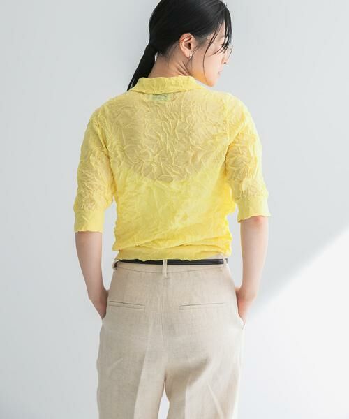 URBAN RESEARCH / アーバンリサーチ ニット・セーター | new basic　リネン混ワッシャーシャツカラーニット | 詳細2