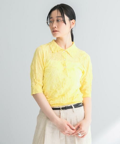 URBAN RESEARCH / アーバンリサーチ ニット・セーター | new basic　リネン混ワッシャーシャツカラーニット | 詳細3