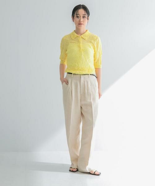 URBAN RESEARCH / アーバンリサーチ ニット・セーター | new basic　リネン混ワッシャーシャツカラーニット | 詳細6