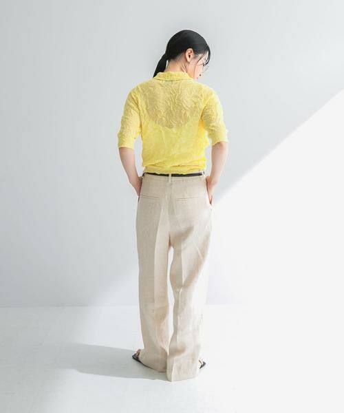 URBAN RESEARCH / アーバンリサーチ ニット・セーター | new basic　リネン混ワッシャーシャツカラーニット | 詳細7