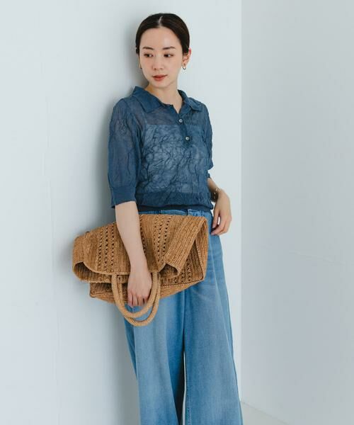 URBAN RESEARCH / アーバンリサーチ ニット・セーター | new basic　リネン混ワッシャーシャツカラーニット | 詳細13