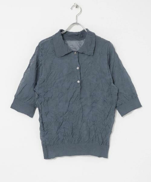 URBAN RESEARCH / アーバンリサーチ ニット・セーター | new basic　リネン混ワッシャーシャツカラーニット | 詳細23