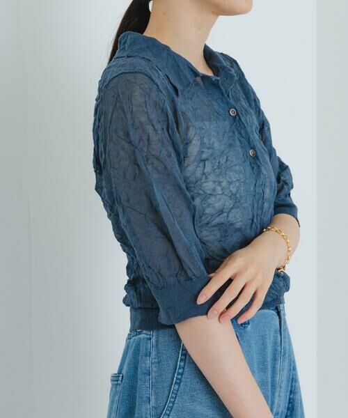 URBAN RESEARCH / アーバンリサーチ ニット・セーター | new basic　リネン混ワッシャーシャツカラーニット | 詳細14