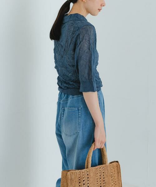 URBAN RESEARCH / アーバンリサーチ ニット・セーター | new basic　リネン混ワッシャーシャツカラーニット | 詳細15