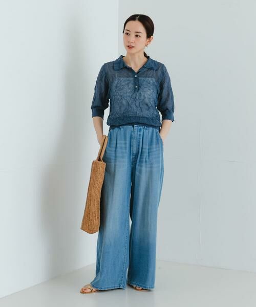 URBAN RESEARCH / アーバンリサーチ ニット・セーター | new basic　リネン混ワッシャーシャツカラーニット | 詳細16