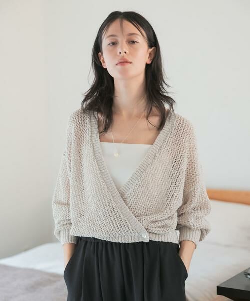URBAN RESEARCH / アーバンリサーチ カーディガン・ボレロ | 透かし柄2WAYニットカーディガン | 詳細14
