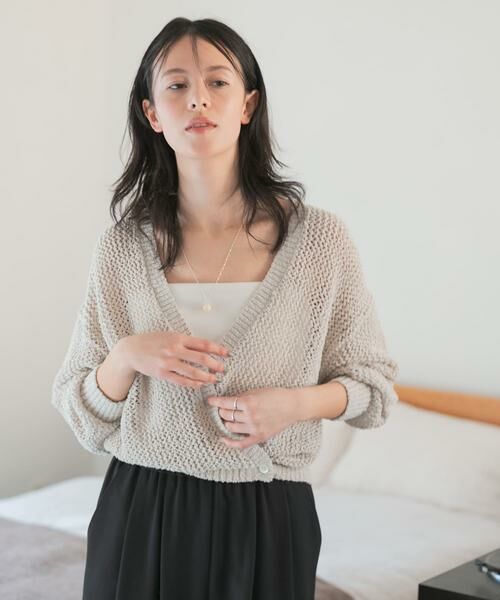 URBAN RESEARCH / アーバンリサーチ カーディガン・ボレロ | 透かし柄2WAYニットカーディガン | 詳細15