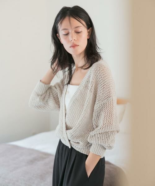 URBAN RESEARCH / アーバンリサーチ カーディガン・ボレロ | 透かし柄2WAYニットカーディガン | 詳細16