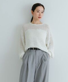 URBAN RESEARCH / アーバンリサーチ ニット・セーター | 『WEB/一部店舗限定カラー』透かし柄ルーズニット