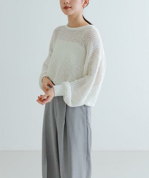 URBAN RESEARCH / アーバンリサーチ ニット・セーター | 『WEB/一部店舗限定カラー』透かし柄ルーズニット | 詳細2